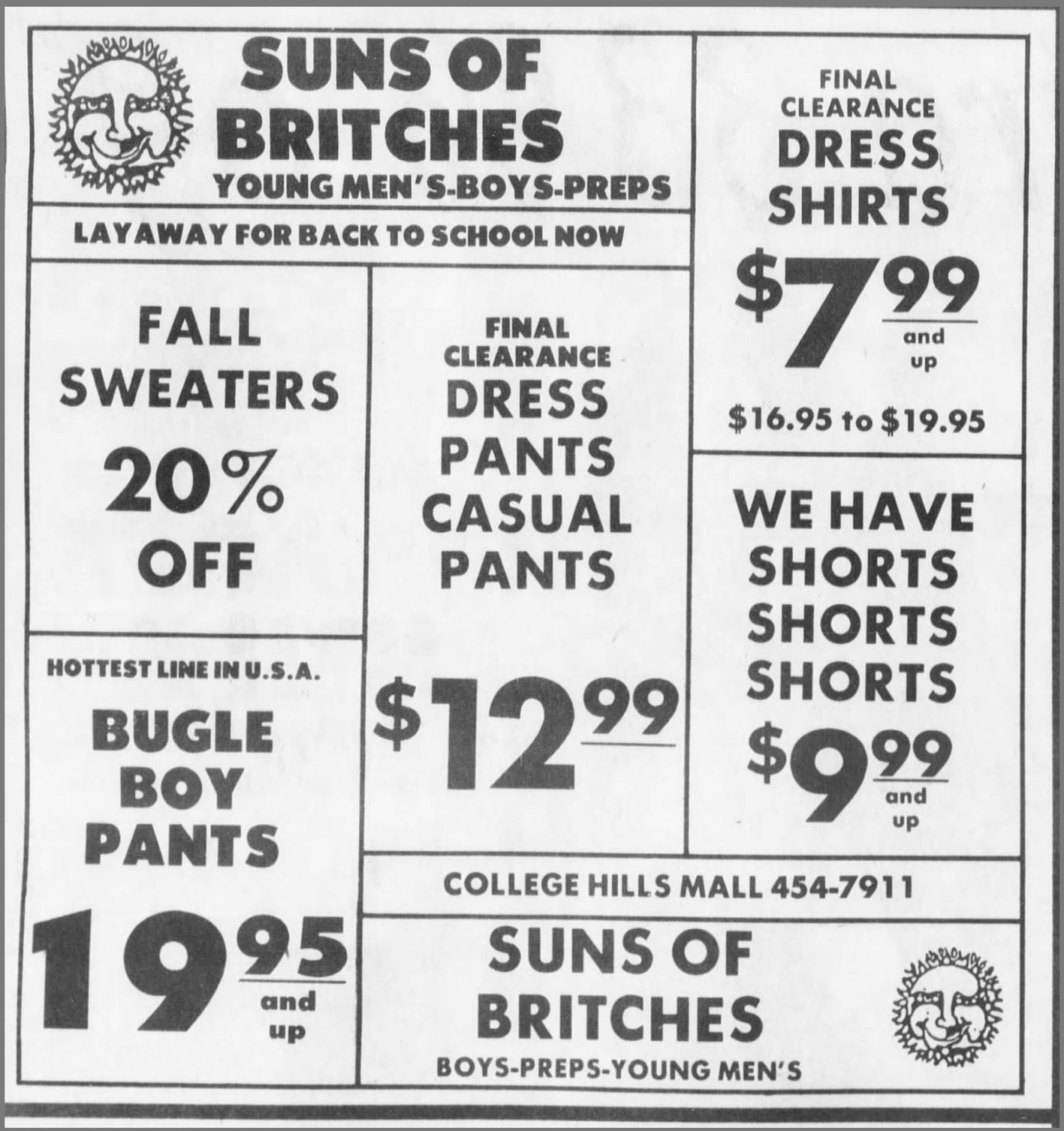 Suns of britches
